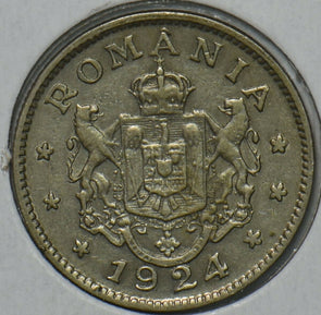 Romania 1924 Leu 152085 combine shipping