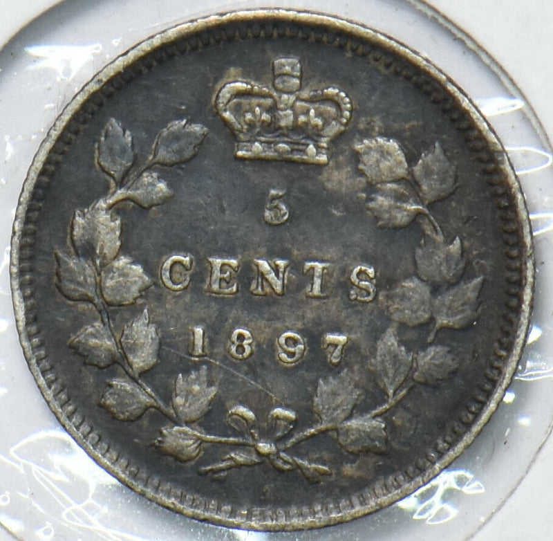 Canada 1897 5 Cents Queen Victoria I 293644 combine shipping