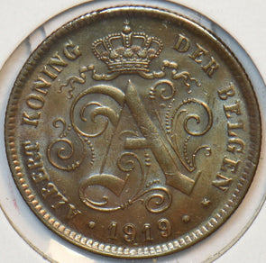 Belgium 1919 2 Centimes Lion animal 491098 combine shipping