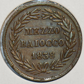 Vatican 1838 1/2 Baiocco 491180 combine shipping