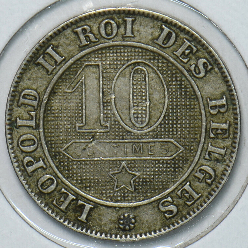 Belgium 1894 10 Centimes Lion animal 195843 combine shipping