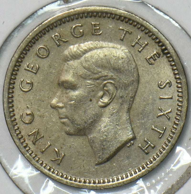 New Zealand 1952 3 Pence 152406 combine shipping