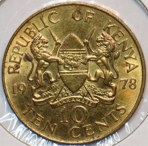 Kenya 1978 10 Cents Lion animal 195273 combine shipping
