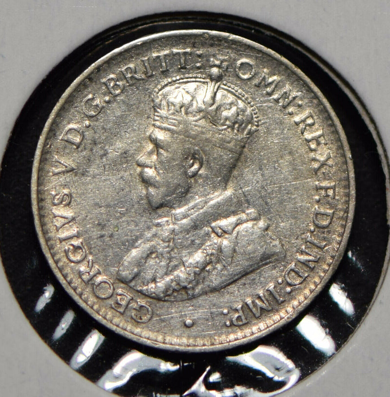 Australia 1918 3 Pence Kangaroo animal Emu  292013 combine shipping