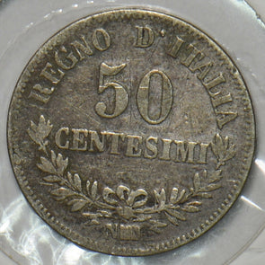 Italy 1867 50 Centesimi 151841 combine shipping