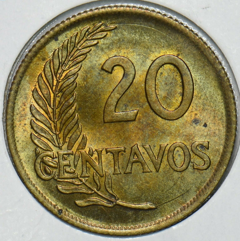 Peru 1955 20 Centavos 196588 combine shipping
