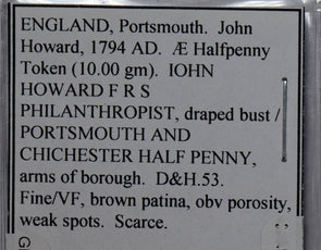 Great Britain 1794  1/2 Penny  portsmouth conder d&H53 halfpenny GR0176 combine