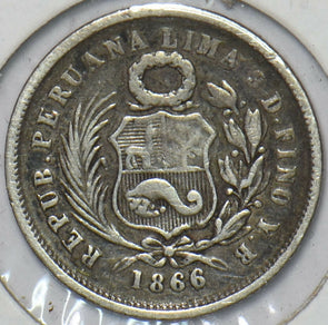 Peru 1866 Dinero Llama animal 195140 combine shipping