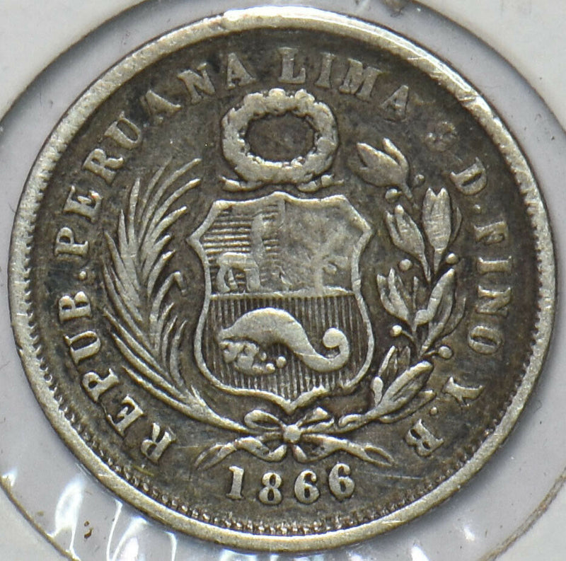 Peru 1866 Dinero Llama animal 195140 combine shipping