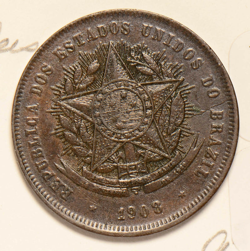 Brazil 1908  20 Reis  B0059 combine shipping