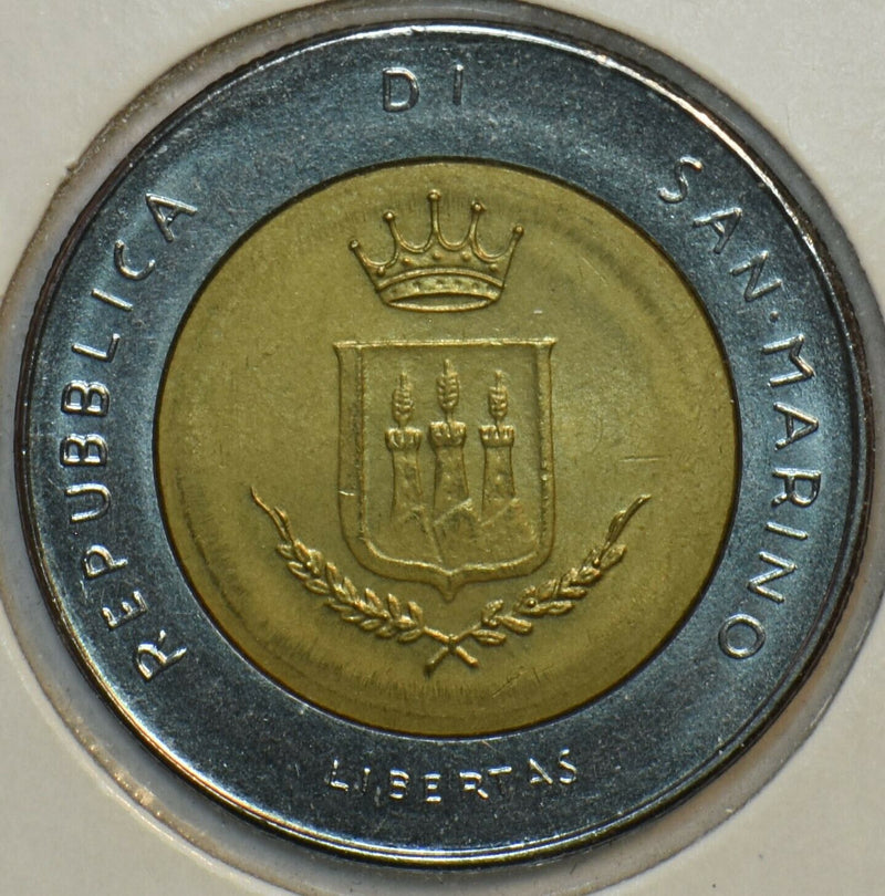 San Marino 1983 500 Lire Horse animal BU Threat of Nuclear War 196000 combine sh