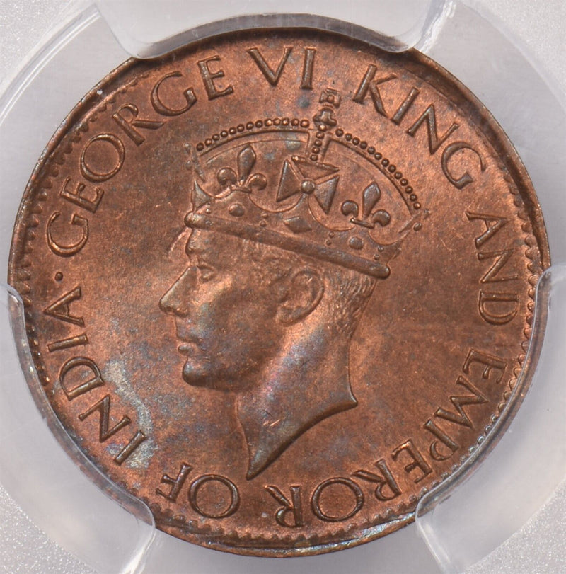 Ceylon 1943 Cent PCGS MS 65 RED BROWN PI0081 combine shipping