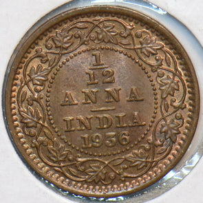 India British 1936 1/12 Anna 903307 combine shipping