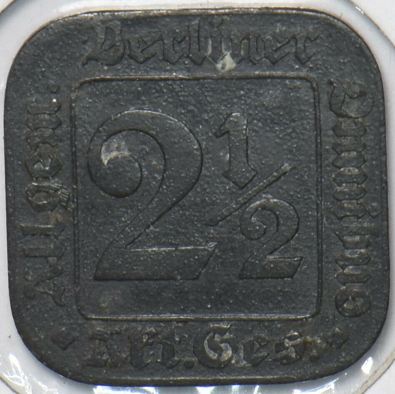 Germany 1940 's 2 1/2 Pfennig 296448 combine shipping