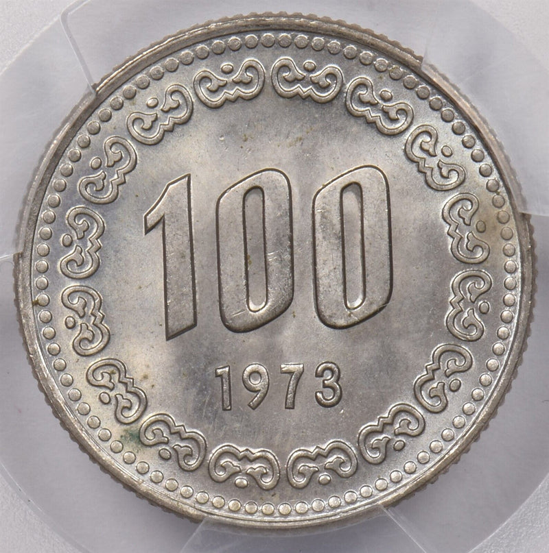 South Korea 1973 100 Won PCGS MS 65 PI0077 combine shipping