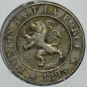 Belgium 1895 10 Centimes Lion animal 195871 combine shipping