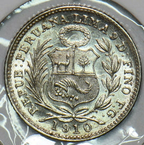 Peru 1910 1/2 Dinero 296830 combine shipping