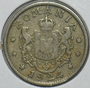 Romania 1924 Leu 152036 combine shipping