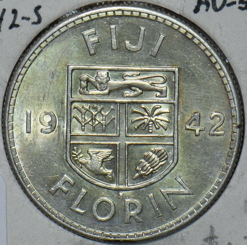 Fiji 1942 S Florin 296467 combine shipping