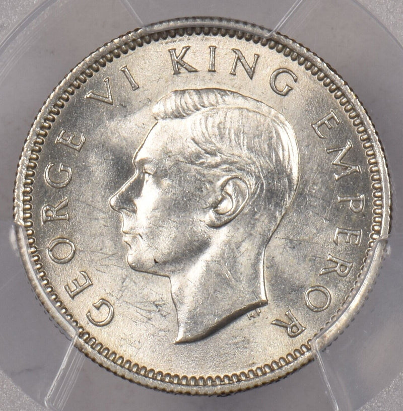 New Zealand 1940 6 Pence Huia bird animal PCGS MS 62 PI0150 combine shipping