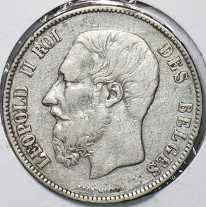 Belgium 1873 5 Francs Lion animal 294045 combine shipping