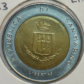 San Marino 1983 500 Lire Horse animal Threat of Nuclear War 195999 combine shipp