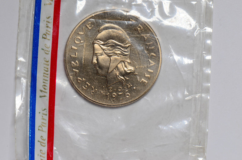 French Polynesia 1976  100 Francs  essai sealed in mint packaging BU0087 combine