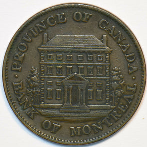 Canada 1844 1/2 Penny Bank of Montreal 296409 combine shipping