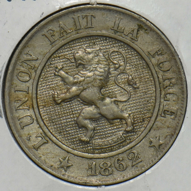Belgium 1862 10 Centimes Lion animal 195896 combine shipping