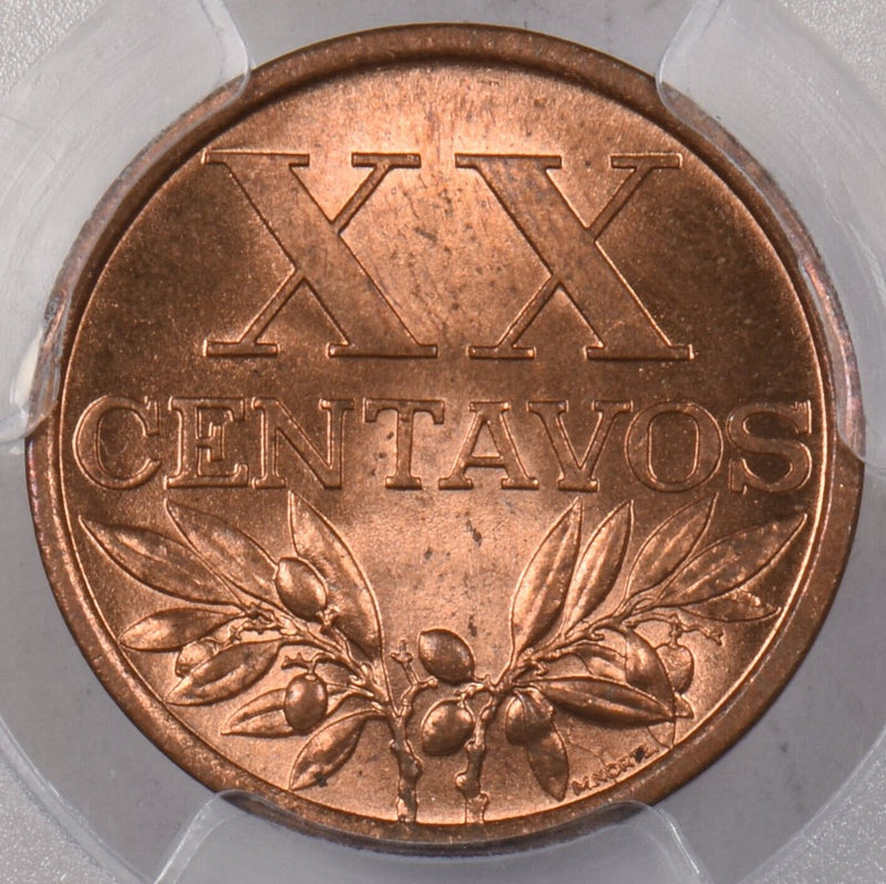 Portugal 1962 20 Centavos PCGS MS 65 RED PI0197 combine shipping