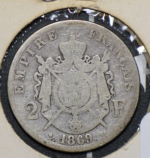 France 1869 2 Francs  290634 combine shipping