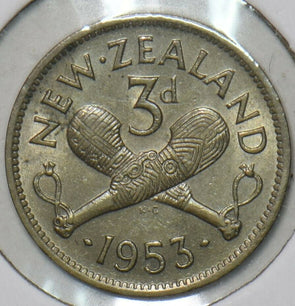 New Zealand 1953 3 Pence 152392 combine shipping