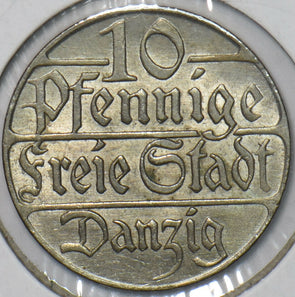 Danzig 1923 10 Pfennig Poland 296350 combine shipping