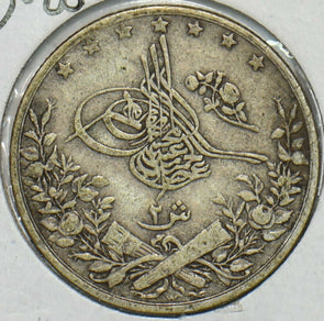 Egypt 1884 AH 1293 2 Qirsh 196699 combine shipping