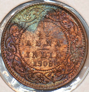 British India 1908 1/12 Anna UNC 151526 combine shipping