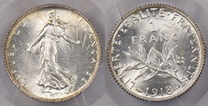 France 1918 Franc PCGS MS 64 Gad-467 F-217 PI0152 combine shipping