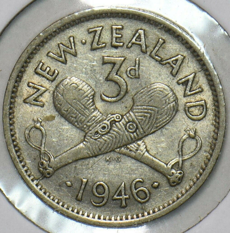 New Zealand 1946 3 Pence 152411 combine shipping