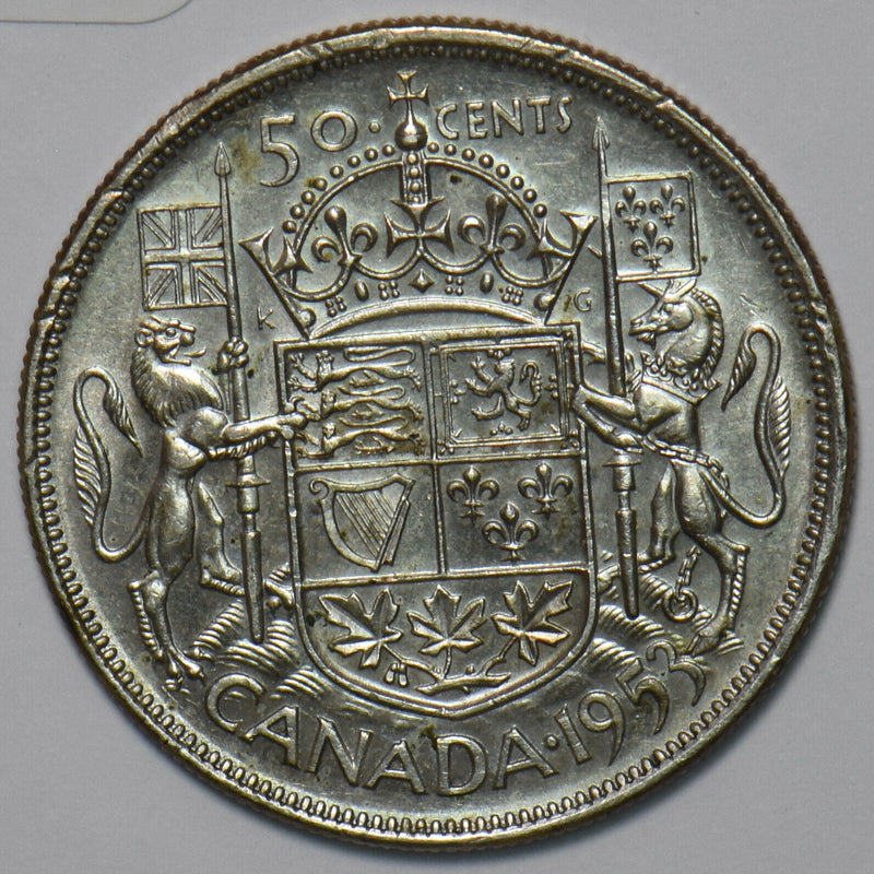 Canada 1953 50 Cents 151849 combine shipping