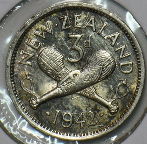 New Zealand 1942 3 Pence 152386 combine shipping