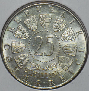 Austria 1957 25 Schilling Mariazell Basilica - 8th Centennial 195178 combine shi