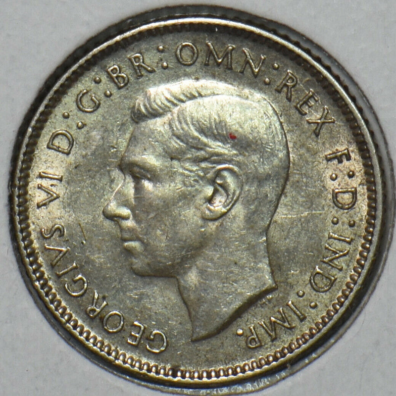 Australia 1942 D 6 Pence Kangaroo animal Emu 195682 combine shipping