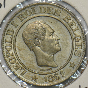 Belgium 1861 20 Centimes Lion animal 491075 combine shipping