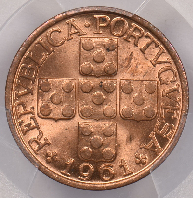 Portugal 1961 20 Centavos PCGS MS 65 RED PI0066 combine shipping