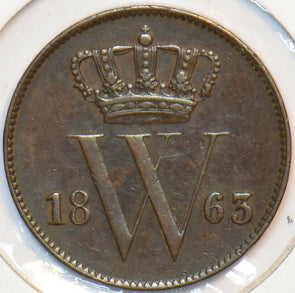 Netherlands 1863 Cent Lion animal 296401 combine shipping