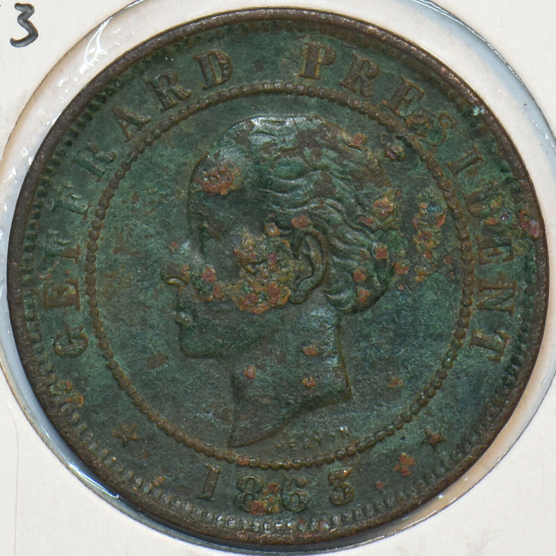 Haiti 1863 5 Centimes 297299 combine shipping