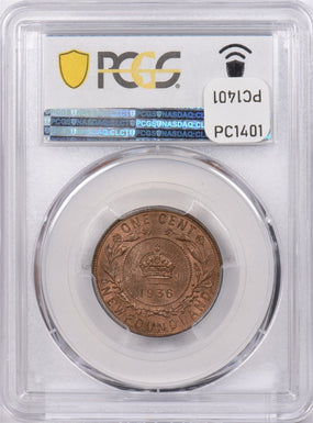 Canada 1936 Cent PCGS MS 65 RED BROWN Newfoundland PC1401 combine shipping