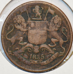 British India 1835 1/4 Anna Lion animal 151538 combine shipping