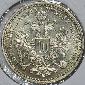 Austria 1869 10 Kreuzer Eagle animal 195136 combine shipping