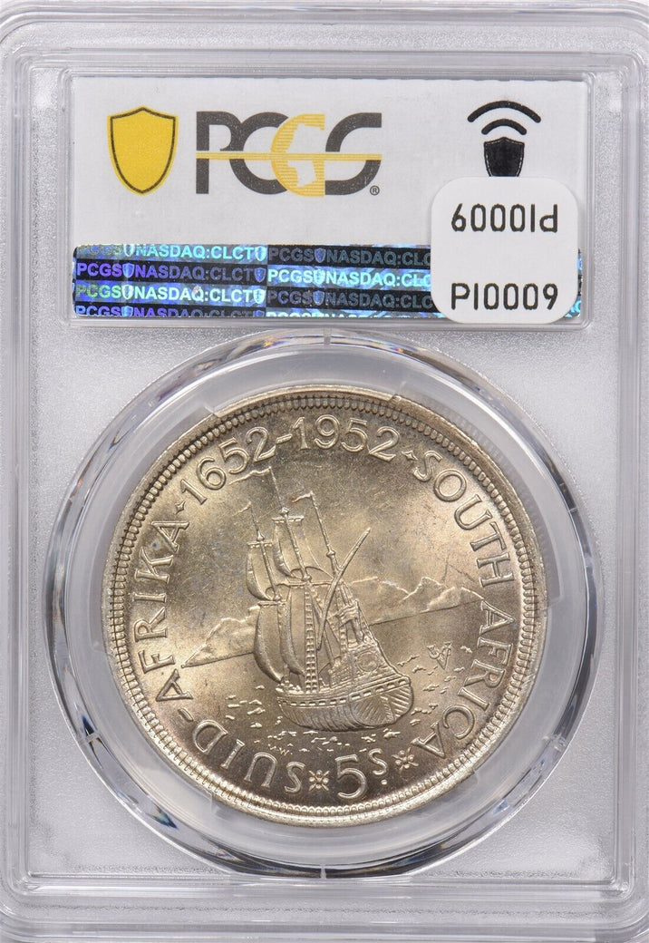 South Africa 1952 5 Shillings PCGS MS 64 300th Ann Founding of Capetown PI0009 c