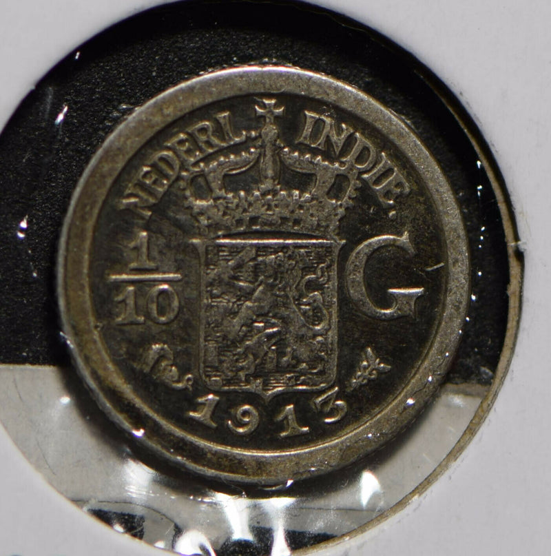 Netherlands East Indies 1913 1/10 Gulden  901196 combine shipping